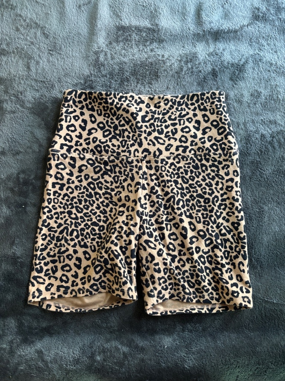 PINK Victoria's Secret Leopard High-Waist Bike Shorts - Tan & Black